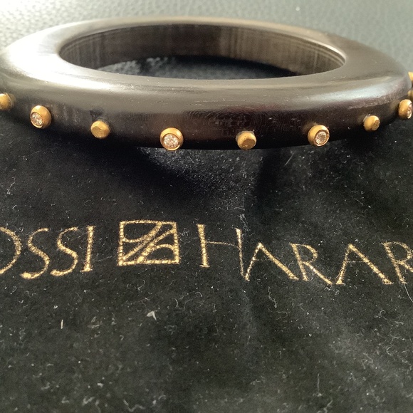 Yossi harari 24 k gold and diamond wooden bracelet - Picture 1 of 4